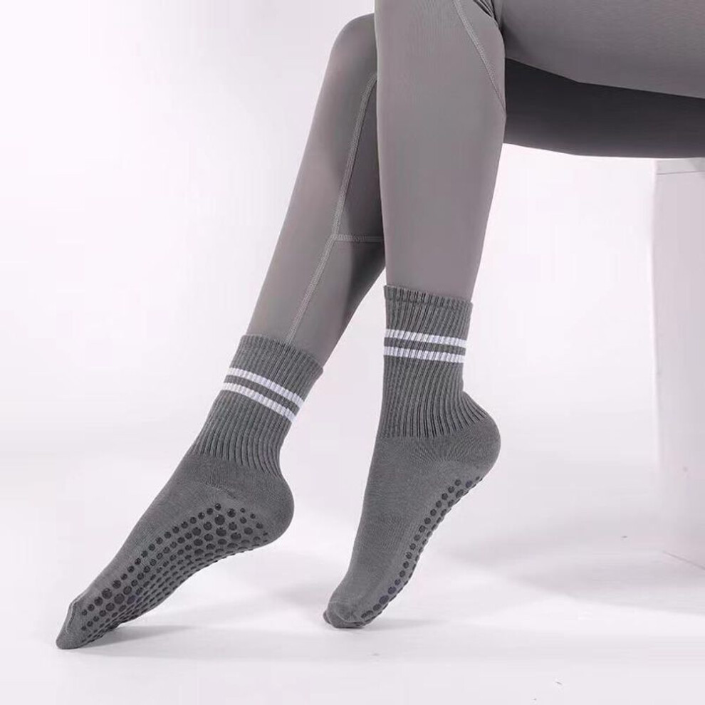 (grey, one size) Pilates Socks With Grips For Women Yoga Socks Socks Non Slip Socks Of 4pairs
