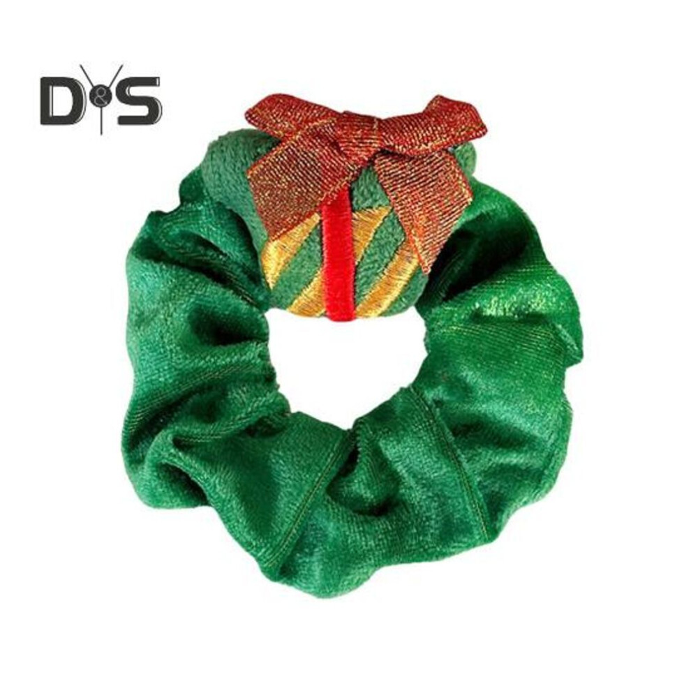(as the picture, D) Christmas Plush Doll Hair Rope Elk Santa Claus Elastic Headband Xmas Hair Scrunchies Velvet Holiday Accessories