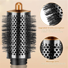 Große runde Volumenbürste für Dyson Airwrap Haartrockner - Multi-Styler mit Adapter Lockenstab,