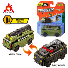 Transracers 1pc 2-in-1 Transformerende Voertuigen Speelgoed Flip Auto's Actiefiguren Auto Mini Zakauto Cadeaus