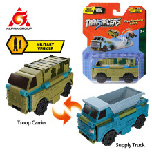 Transracers 1pc 2-in-1 Transformerende Voertuigen Speelgoed Flip Auto's Actiefiguren Auto Mini Zakauto Cadeaus