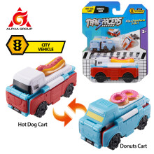 Transracers 1pc 2-in-1 Transformerende Voertuigen Speelgoed Flip Auto's Actiefiguren Auto Mini Zakauto Cadeaus