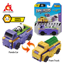 Transracers 1pc 2-in-1 Transformerende Voertuigen Speelgoed Flip Auto's Actiefiguren Auto Mini Zakauto Cadeaus