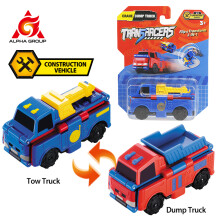 Transracers 1pc 2-in-1 Transformerende Voertuigen Speelgoed Flip Auto's Actiefiguren Auto Mini Zakauto Cadeaus