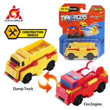 Transracers 1pc 2-in-1 Transformerende Voertuigen Speelgoed Flip Auto's Actiefiguren Auto Mini Zakauto Cadeaus