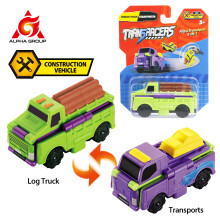 Transracers 1pc 2-in-1 Transformerende Voertuigen Speelgoed Flip Auto's Actiefiguren Auto Mini Zakauto Cadeaus