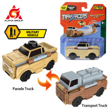 Transracers 1pc 2-in-1 Transformerende Voertuigen Speelgoed Flip Auto's Actiefiguren Auto Mini Zakauto Cadeaus