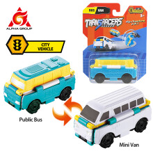 Transracers 1pc 2-in-1 Transformerende Voertuigen Speelgoed Flip Auto's Actiefiguren Auto Mini Zakauto Cadeaus
