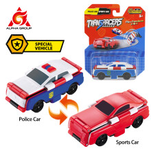Transracers 1pc 2-in-1 Transformerende Voertuigen Speelgoed Flip Auto's Actiefiguren Auto Mini Zakauto Cadeaus