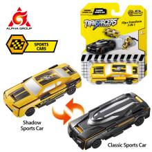 Transracers 1pc 2-in-1 Transformerende Voertuigen Speelgoed Flip Auto's Actiefiguren Auto Mini Zakauto Cadeaus
