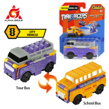 Transracers 1pc 2-in-1 Transformerende Voertuigen Speelgoed Flip Auto's Actiefiguren Auto Mini Zakauto Cadeaus