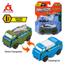 Transracers 1pc 2-in-1 Transformerende Voertuigen Speelgoed Flip Auto's Actiefiguren Auto Mini Zakauto Cadeaus