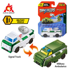 Transracers 1pc 2-in-1 Transformerende Voertuigen Speelgoed Flip Auto's Actiefiguren Auto Mini Zakauto Cadeaus