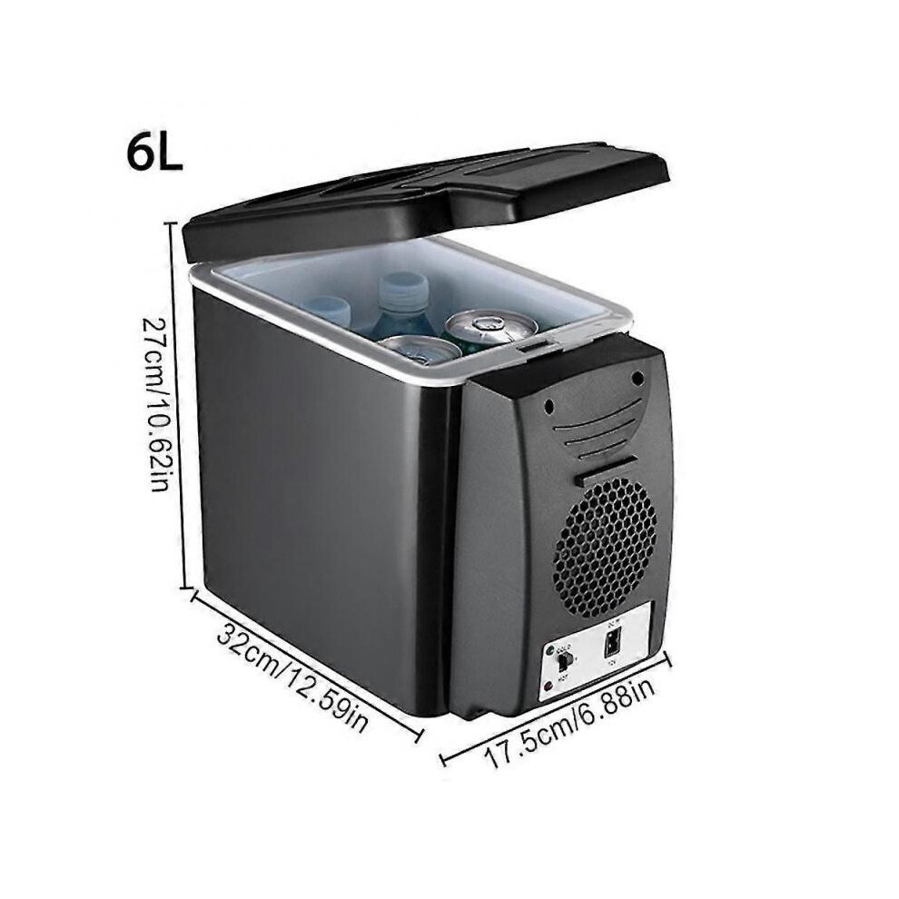 (6L ) 6L/7.5L Portable Mini Auto Fridge Cooler Freezer Warmer Car Refrigerator Hot And Cold Double Use For Home Car Use Black 5004229049777