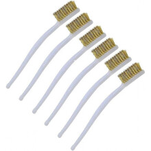6 Pcs Mini Wire Bristles with Handle Cleaning Sweat Rust Dust and Slag Dirt Steel Parts Cleaning Tool