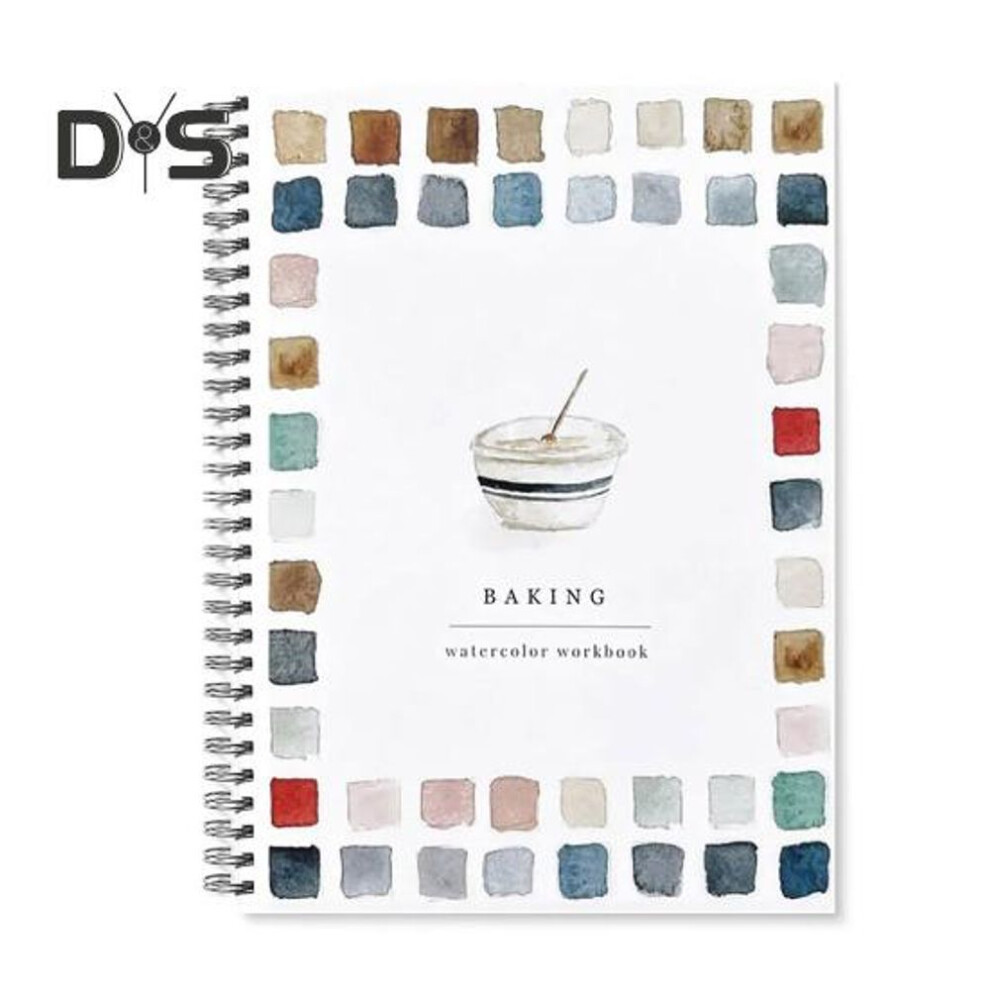 (as the picture, 1pc C) Watercolor Workbook 12 Colors Birds Flowers Animals Kids Watercolor Paint Book Art Crafts Painting Supplies For Beginners
