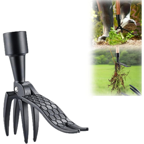(Weed Puller) Detachable Stand Up Weed Puller, Ancienflow Weed Puller, 4 Claw Steel Head Design, Without Bending, Pulling, Or Kneeling High Strength Foot Pedal