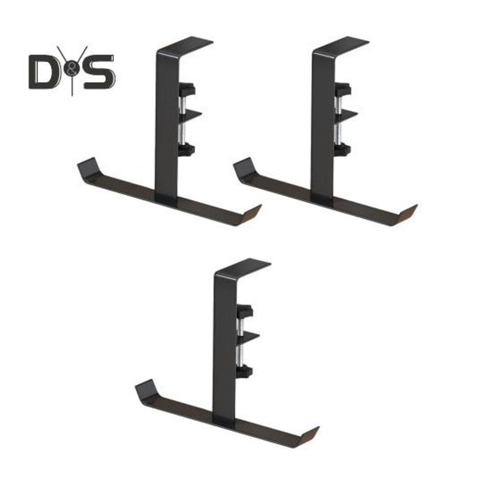 (black, 3pcs double sided) 1/2/3/4pcs Fireplace Stocking Holder Garland Hanger Strong Load-bearing Rustproof Adjustable Mantle Garland Hanger Hooks