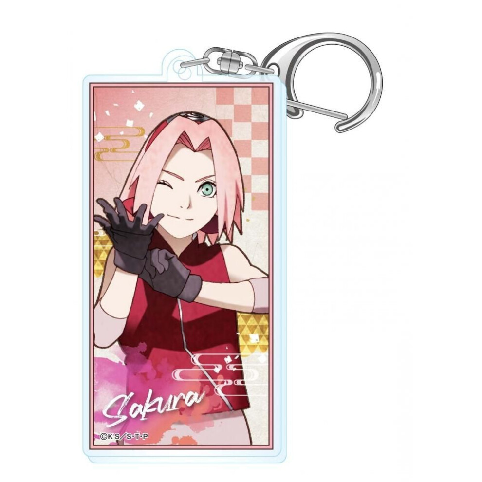 Naruto Naruto Shippuden  Vintage Series Acrylic Banner Keychain Sakura Haruno  Reissue