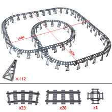 Stadtzüge Brücke Flexibler Schalter Eisenbahnschienen Schienen Manueller Bahnübergang Gabel Gerade Gebogen