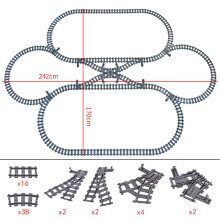 Treni urbani Ponte Scambio flessibile Binari ferroviari Rotaie Manuale Passaggio a livello Forcella Dritto Curvo
