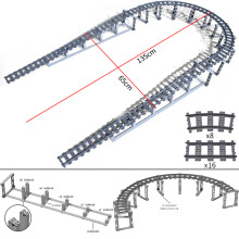 Stadtzüge Brücke Flexibler Schalter Eisenbahnschienen Schienen Manueller Bahnübergang Gabel Gerade Gebogen