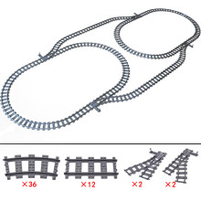 Stadtzüge Brücke Flexibler Schalter Eisenbahnschienen Schienen Manueller Bahnübergang Gabel Gerade Gebogen