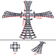 Stadtzüge Brücke Flexibler Schalter Eisenbahnschienen Schienen Manueller Bahnübergang Gabel Gerade Gebogen