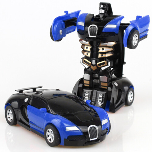 Robot trasformabile con una chiave, auto giocattolo automatica in plastica, modello di auto, giocattolo pressofuso 2