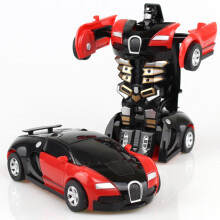 Transforming Robot One Key Transformation Auto Spielzeug Automatische Kunststoff Modell Auto Spaß Druckguss