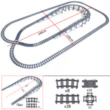 Stadtzüge Brücke Flexibler Schalter Eisenbahnschienen Schienen Manueller Bahnübergang Gabel Gerade Gebogen