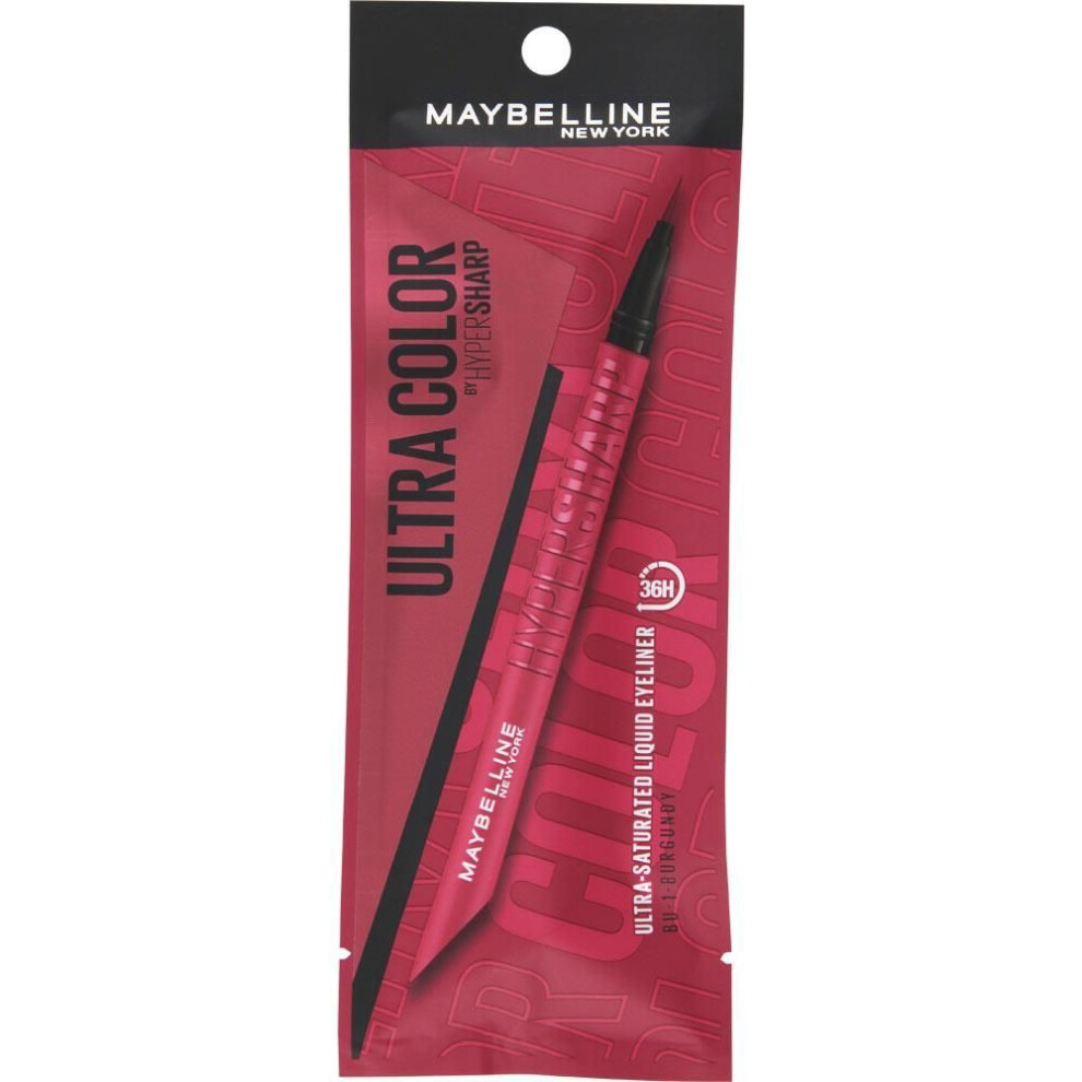 Maybelline Ultra Color Eyeliner Bu1 Burgundy Eye Makeup Eyeliner 1. Lift Eyelid Lightly With Fingers, Hold Eyeliner Upright, And Draw A Line To Fill I