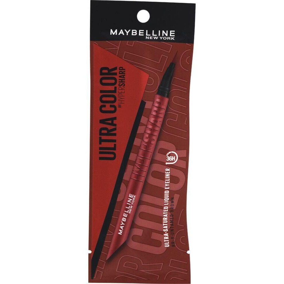 Maybelline New York Maybelline Ultra Color Eyeliner BR9 Eye makeup Eyeliner 1. Lift eyelid lightly with fingers, hold eyeliner upright, and draw a lin