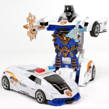 Transforming Robot One Key Transformation Auto Spielzeug Automatische Kunststoff Modell Auto Spaß Druckguss
