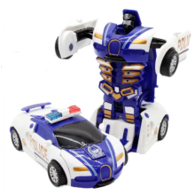 2 in 1 Auto Spielzeug Ein Schlüssel Deformation Auto Spielzeug Auto Transformation Roboter Modell Auto