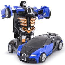 Ein Klick Auto Crash Deformation Roboter Junge Geschenk Dual Modus Spielzeug Auto Vater Sohn Interaktive