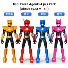 MiniForce X-Waffe, Mini-Force-Agent-Transformations-Actionfiguren mit Sound- und Lichtuhr-Transformation