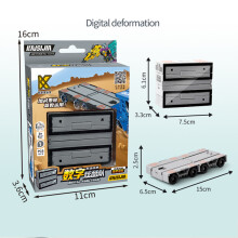 Digitale Zahlen Transport Briefkasten Krieger Deformation Actionfiguren Transformation Roboter Spielzeug