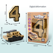 Digitale Zahlen Transport Briefkasten Krieger Deformation Actionfiguren Transformation Roboter Spielzeug