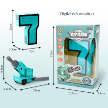 Digitale Zahlen Transport Briefkasten Krieger Deformation Actionfiguren Transformation Roboter Spielzeug