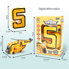 Digitale Zahlen Transport Briefkasten Krieger Deformation Actionfiguren Transformation Roboter Spielzeug