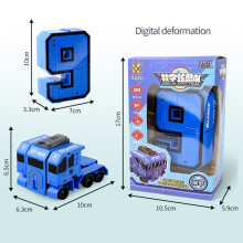 Digital Numbers Transportation Letter Box Warrior Deformation Action Figures Transformation Robot Toys