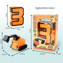Digitale Zahlen Transport Briefkasten Krieger Deformation Actionfiguren Transformation Roboter Spielzeug