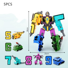 Digitale Zahlen Transport Briefkasten Krieger Deformation Actionfiguren Transformation Roboter Spielzeug