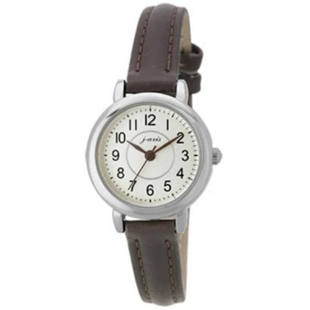 J-axis Al1315-dbr (j-axis Ls Women's Fashion Watch Quartz Leather Band Dark Brown Sun Flame) Round