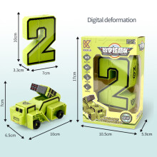 Digitale Zahlen Transport Briefkasten Krieger Deformation Actionfiguren Transformation Roboter Spielzeug