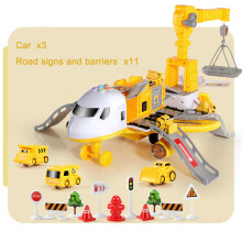 Kid Transformation Flugzeug Spielzeug Auto Transformation Modell Flugzeug Musik Simulation DIY Track