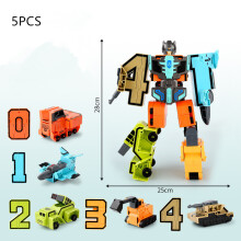 Digitale Zahlen Transport Briefkasten Krieger Deformation Actionfiguren Transformation Roboter Spielzeug