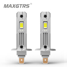 (4300K Weiß Gelb) MAXGTRS 2 Stück Canbus LED Birne H1 LED Scheinwerfer Mini Größe Design Wireless