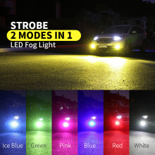 (H8 H9 H11-Dunkelblau) 2 Stück 24 LED-Nebelscheinwerfer für Autos Strobe H11 LED-Scheinwerferlampe Tagfahrlicht